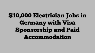 $10,000 Electrician Jobs in Germany with Visa Sponsorship and Paid Accommodation